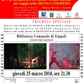 locandina per Evocazioni dantesche 25-03-10 a Empoli